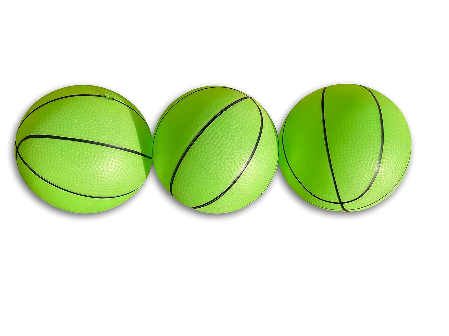 Toys+ Inflatable Glow in the Dark Mini Basketballs Includes Pump and Needle Magic Shot Pro Mini Hoop Basketballs (Glow in the Dark, 6Pack)