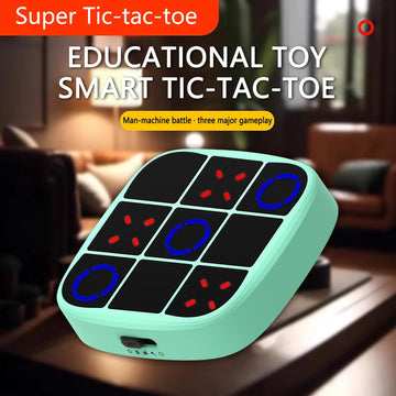 BEBESIRI Tic-Tac-Toe Bolt Game, 4-in-1 Handheld Puzzle Console, Electronic Educational Toy for Memory Brain Development, Portable Travel Entertainment