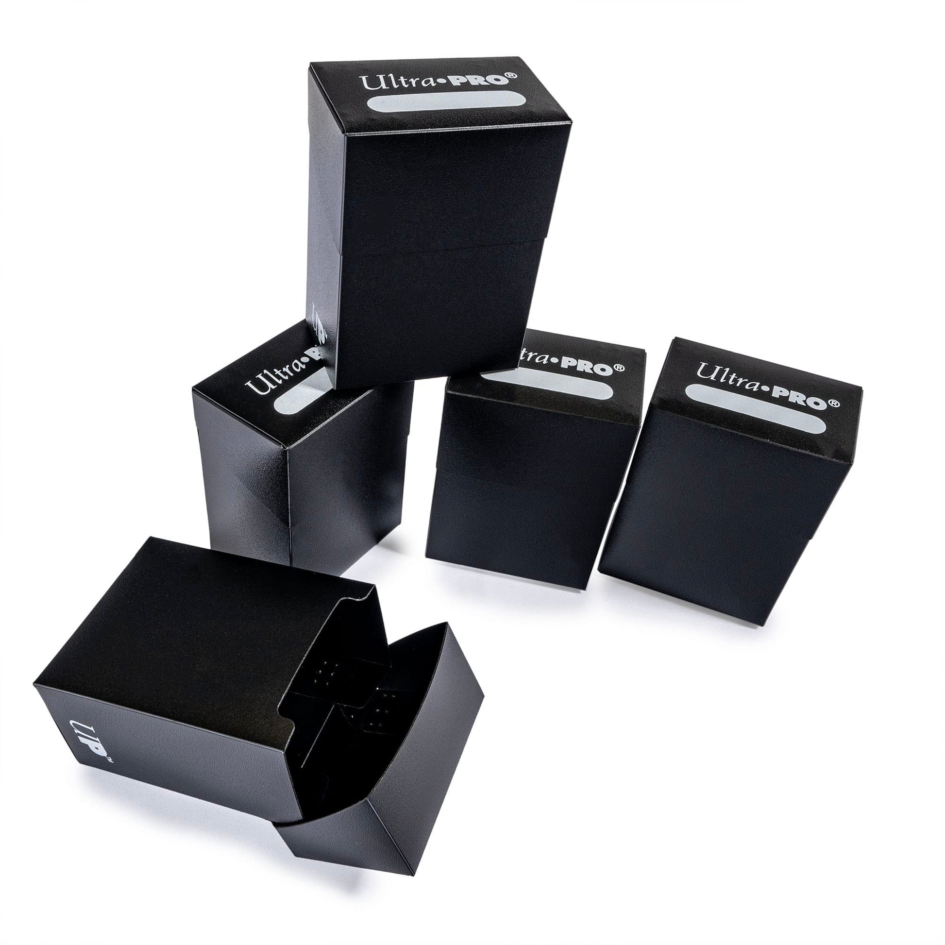 Ultra Pro - Deck Boxes Set of 5 (Black) Perfect for Storing & Protecting Pro Magic, Pokemon & YuGiOh Cards, Great for Collectible Cards