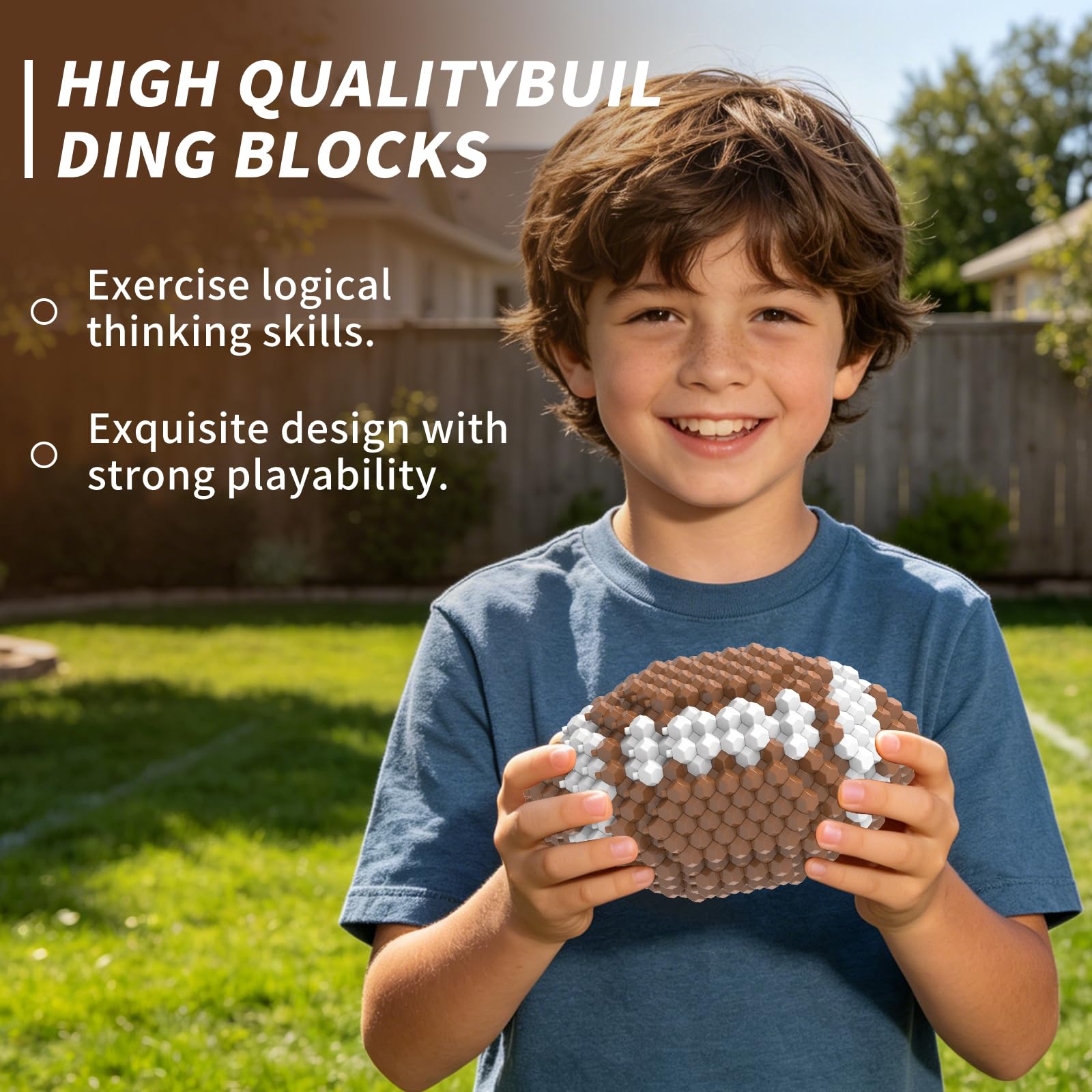 Befun Football Building Blocks Set, 399 Pieces Challenging STEM Building Kit for Adults & Teens 14 15 16, 3D Mini Soccer Model Educational Toy, Stress
