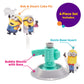 DecoSet® Minions Fart Bubble Blaster Cake Topper, 4 Piece Decoration Set With Working Bubble Wand, Stand, & Kevin, Bob, & Stuart Minions |