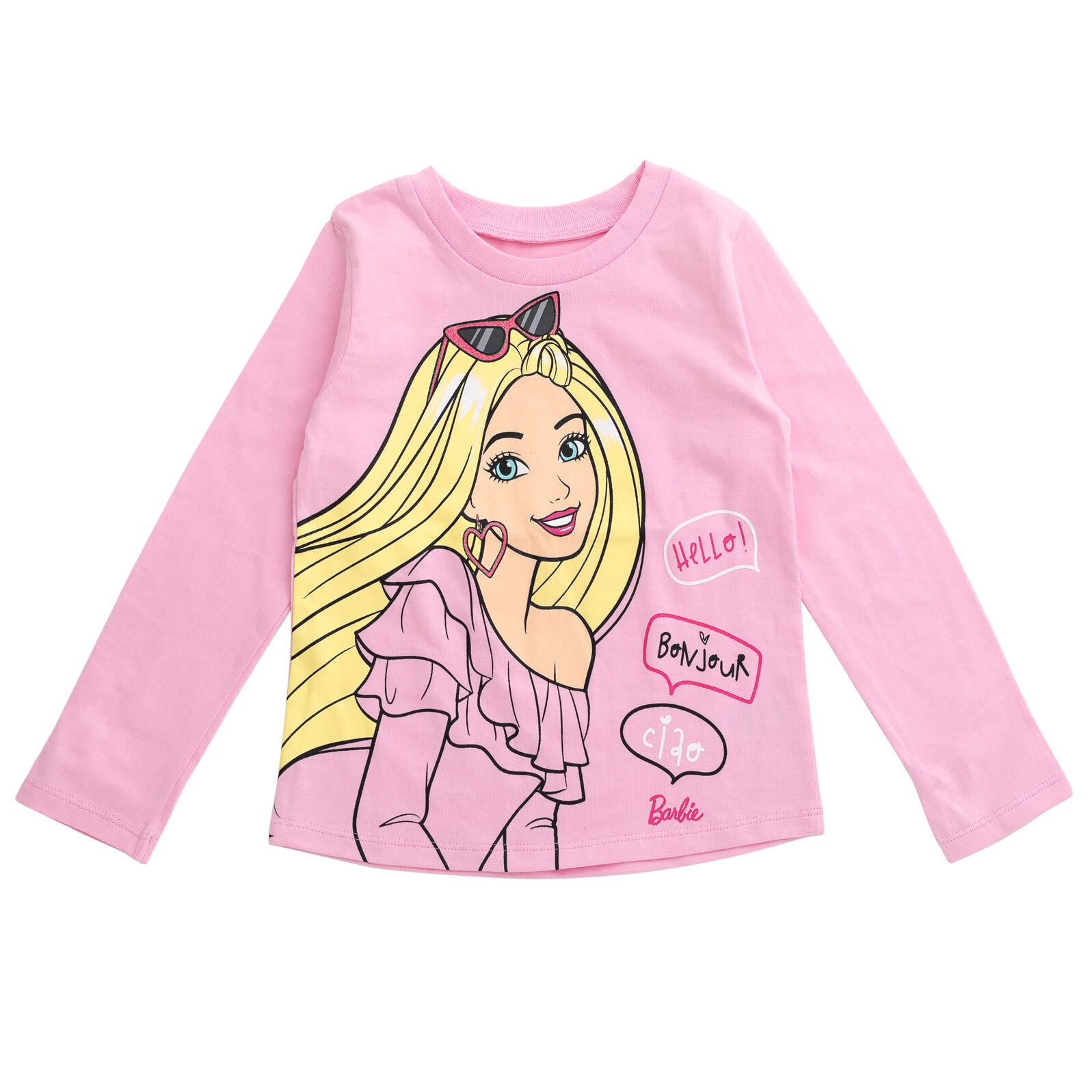 Barbie Toddler Girls 3 Pack T-Shirts Pink/Black 5T