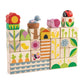 Tender Leaf Toys - Garden Blocks - 25 Pieces Decorative Garden Themed Wooden Stacking Blocks with Peg - Building Blocks, Hand-Eye Coordination