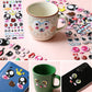 8 Set Puffy Googly Eyes Stickers Sticky Foam Eyeball Stickers for Kids Crafts Wiggle Eye Stickers with Mouth Nose Self Adhesive Assorted Sizes for DIY