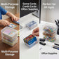 OTKJMH 4 Pack Clear Plastic Card Deck Box Playing Card Storage Cases Blank Deck Boxes, Standard Size Holders for Game Cards Trading Cards and Small