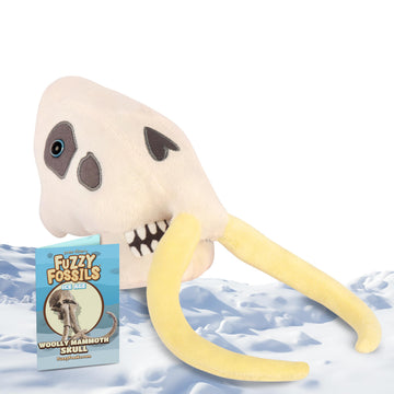 GIANT MICROBES Woolly Mammoth Plush, Woolly Mammoth Stuffed Animal, Ice Age Toys, Mammoth Skull Decor, Dinosaur Pillow, Paleontologist Gifts