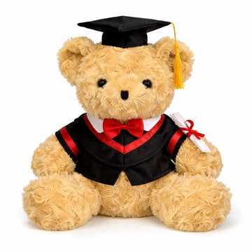 QUIRAI Graduation Teddy Bear 2026, 12" Teddy Bear Stuffed Animal for Preschool Kindergarten College Grads, Soft Keepsake Graduation Plush Gift