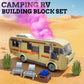 GHQYTPR Classic Desert Camper RV Building Block Set 426 Pcs Motorhome Car Model Kit with Chemistry Lab Interior for Adults & Teens Home Desk Decor