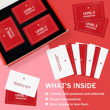 Couples Edition Card Game - 162 Conversation Starter Cards for Couples 2 Player Game for Memorable Date Night, Game Nights, Anniversaries, Valentine’s