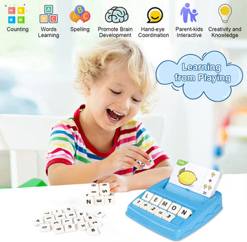 Matching Letter Game for Kids, 2 in 1 Educational Toys Alphabet Spelling & Reading, Number & Color Recognition Learning Flash Cards Birthday Gifts