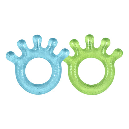 Green Sprouts Cooling Teether (2 Pack) Soothes Gums & Promotes Healthy Oral Development Safer Plastic Filled with Sterilized Water, Chill for Extra