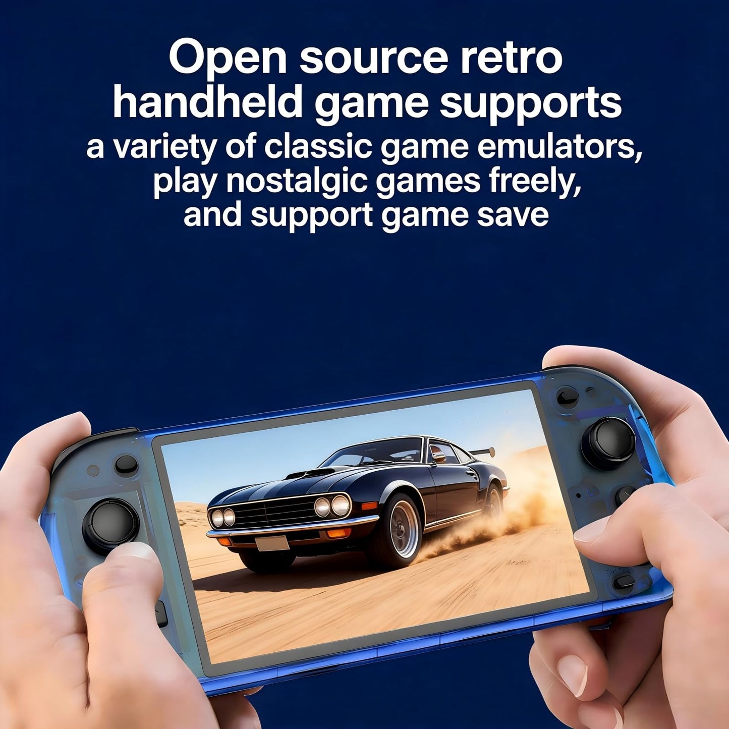 ugtenversi R50s Handheld Game Console, Portable Retro Gaming console,5.1" IPS Screen, Linux System,Preloaded 15,000+ games, 20+ Emulator,4200mAh