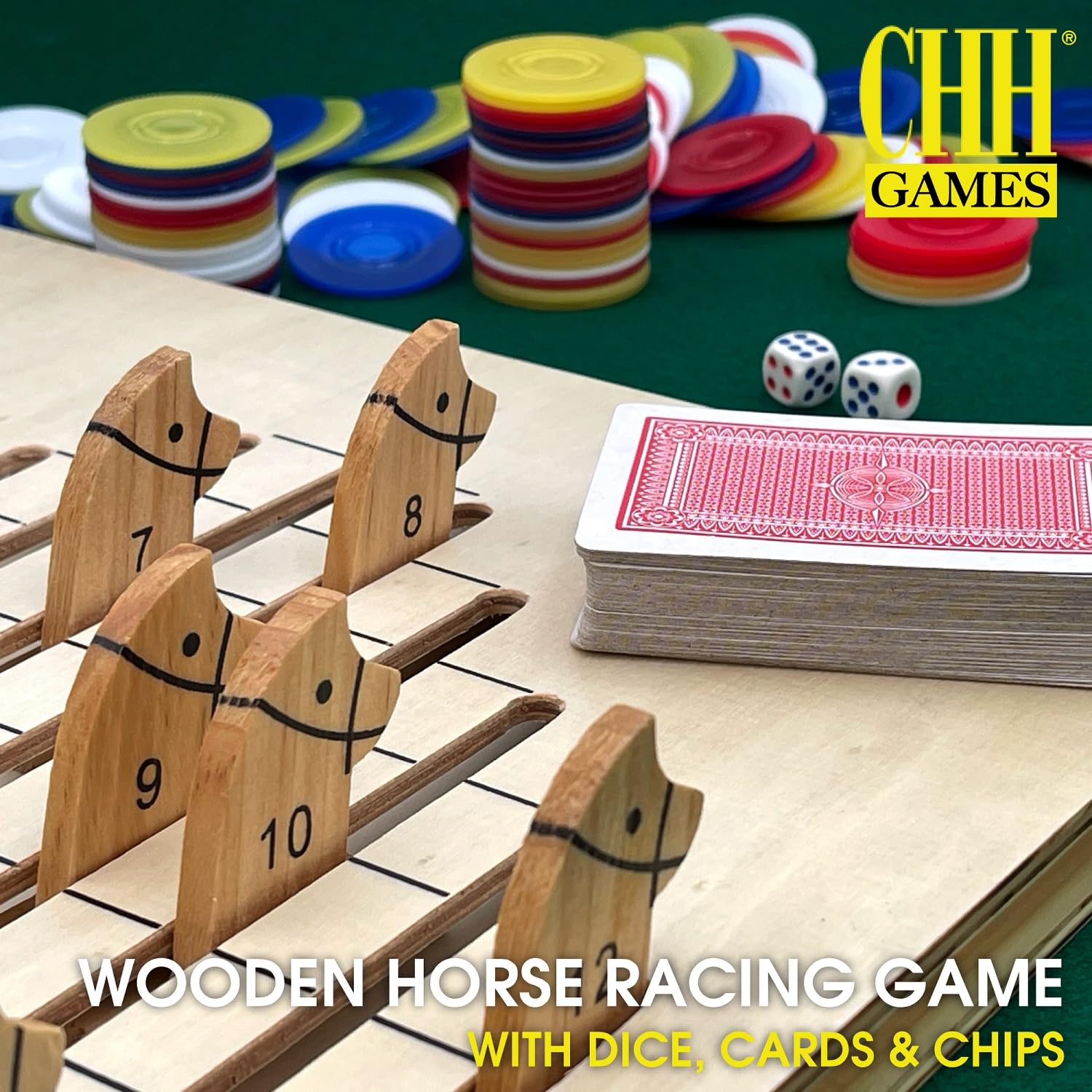 CHH The Racing Horse Game - Classic Family Board Game - Quality Construction and Fun for All Ages