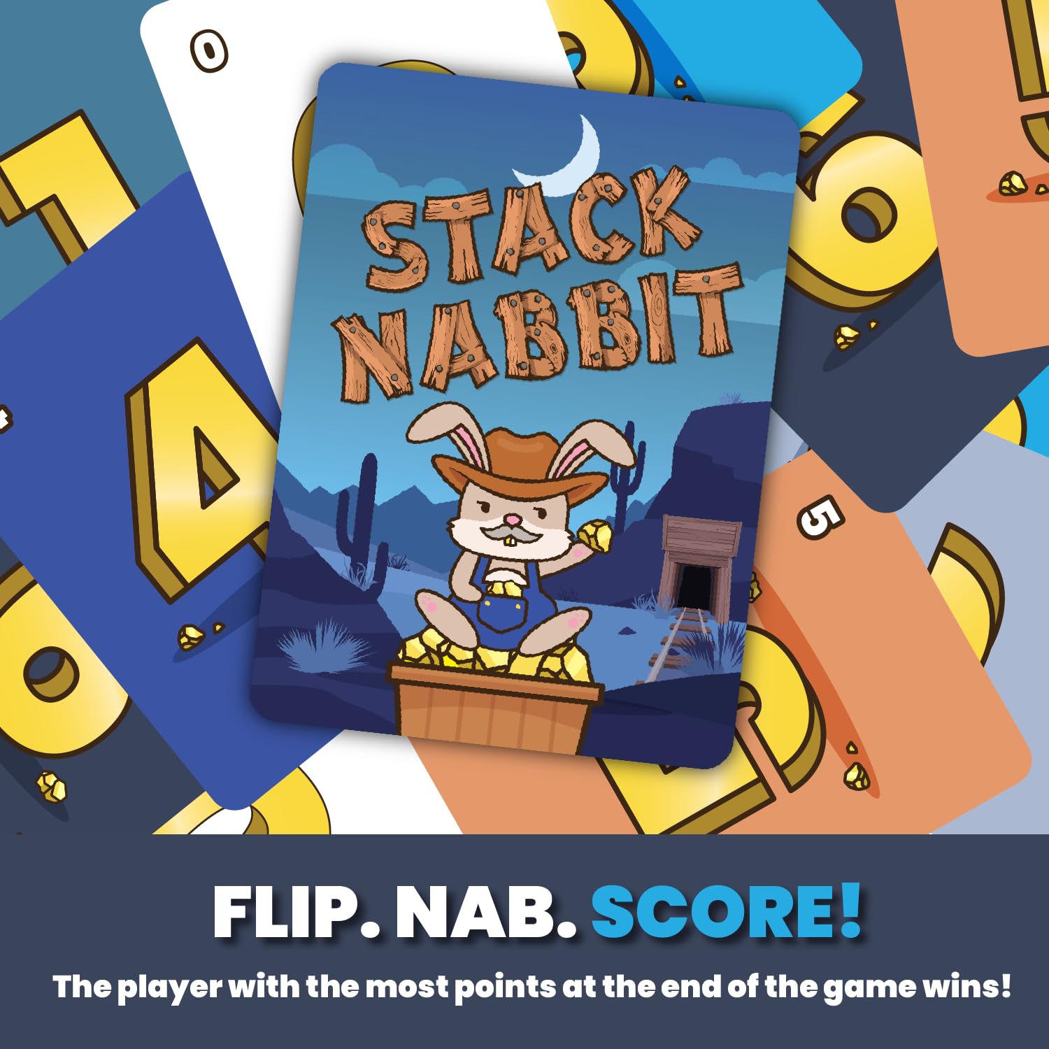 Stack Nabbit Push Your Luck Card Game by Taco Cat Games | Light Strategy Game with Easy-to-Learn Rules | Quick 10-Minute Games for Kids and Adults |