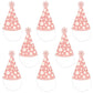 Big Dot of Happiness Pink Daisy Flowers - Cone Happy Birthday Party Hats for Kids and Adults - Set of 8 (Standard Size)