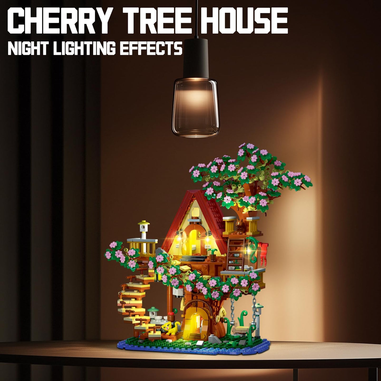 YCJZXMS 3-in-1 Sakura Tree House Building Set (3-in-1 Sakura Tree House)