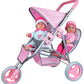Twin Baby Dolls in Twin Jogger Stroller