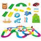 Mindscope Twister Tracks Mega Set Neon Glow in The Dark Flexible Track System with 547 Pieces Over 25 Feet of Track & Accessories
