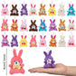 24 Pcs Filled Easter Eggs with Plush Bunny,Colorful Easter Eggs Prefilled with Plush Bunnies,Plush Animals Stuffed Toy for Kids Toddlers Easter Egg