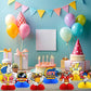 8Pcs Blue Hedgehog Party supplies set Honeycomb Centerpieces Double Sided Table Topper for Birthday Decorations