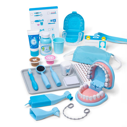 Melissa & Doug Super Smile Dentist Play Set, 25-Piece Dentist Kit with Oversized Teeth, Large Tools & Accessories, Kids Toys for Girls & Boys 3+