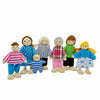 HYSTYLE 7 Pack Wooden Dollhouse Family Dolls Pretend Play Figures, Family Role Play Pretend Play People Figures