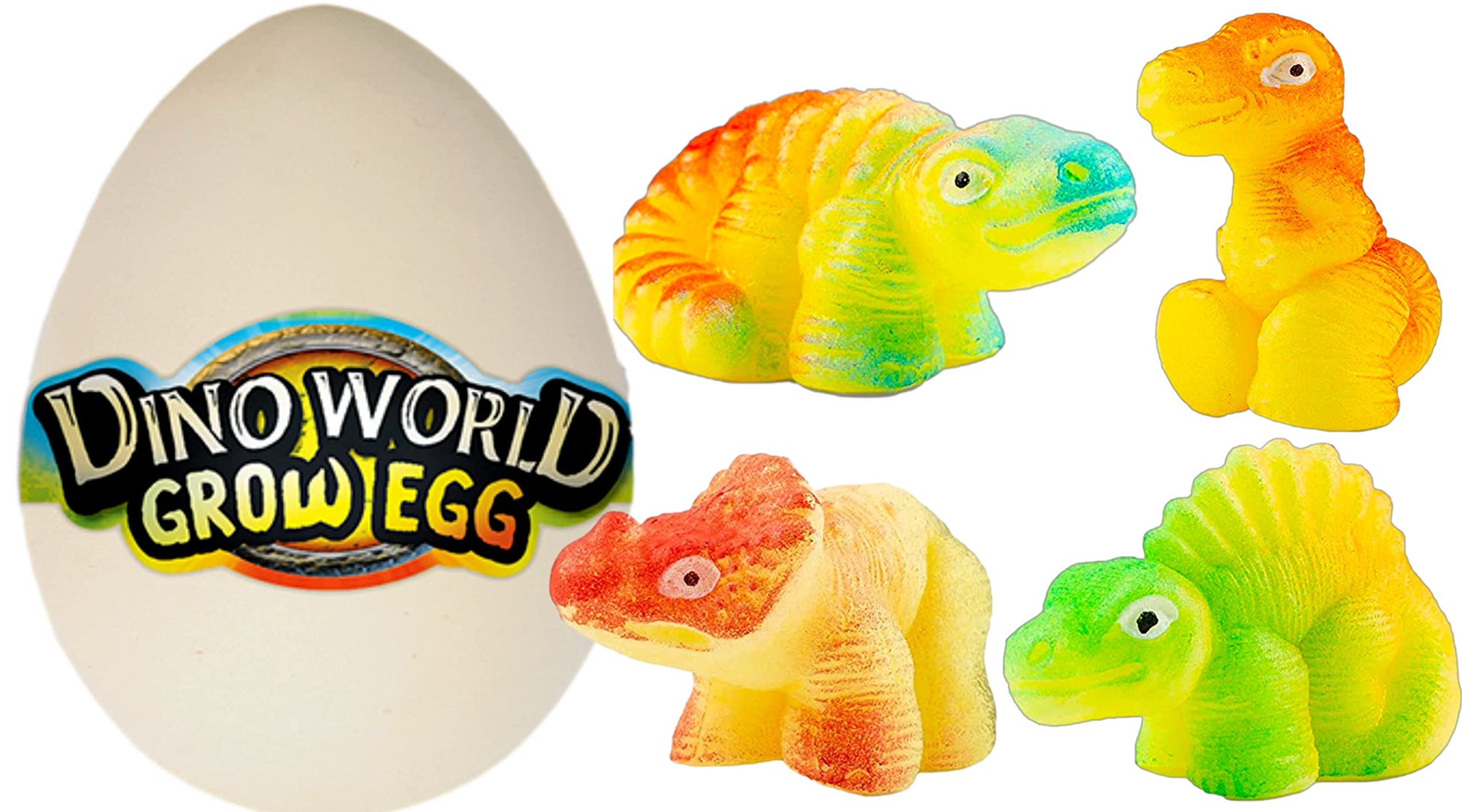 JA-RU Dino World Hatching Dinosaur Eggs Water Growing Toys for Kids (1 Egg) Surprise Dino Egg. Educational Science Toys. Bulk Dinosaur Goodie Bag