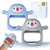 Smily Mia Baby Teething Toys for 0-6Months, Penguin Teethers for Babies 3-6Months | Hand Teether for 0-6M |Teething Mittens for Teething Relief, Baby