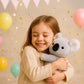 WEIGEDU Huggable Koala Bear Stuffed Animal Furry Cuddly Ears Koala Bear Plush Toy for Boys Girls Babies Kids Birthday Bedtime Gifts, 12.6“ Gray