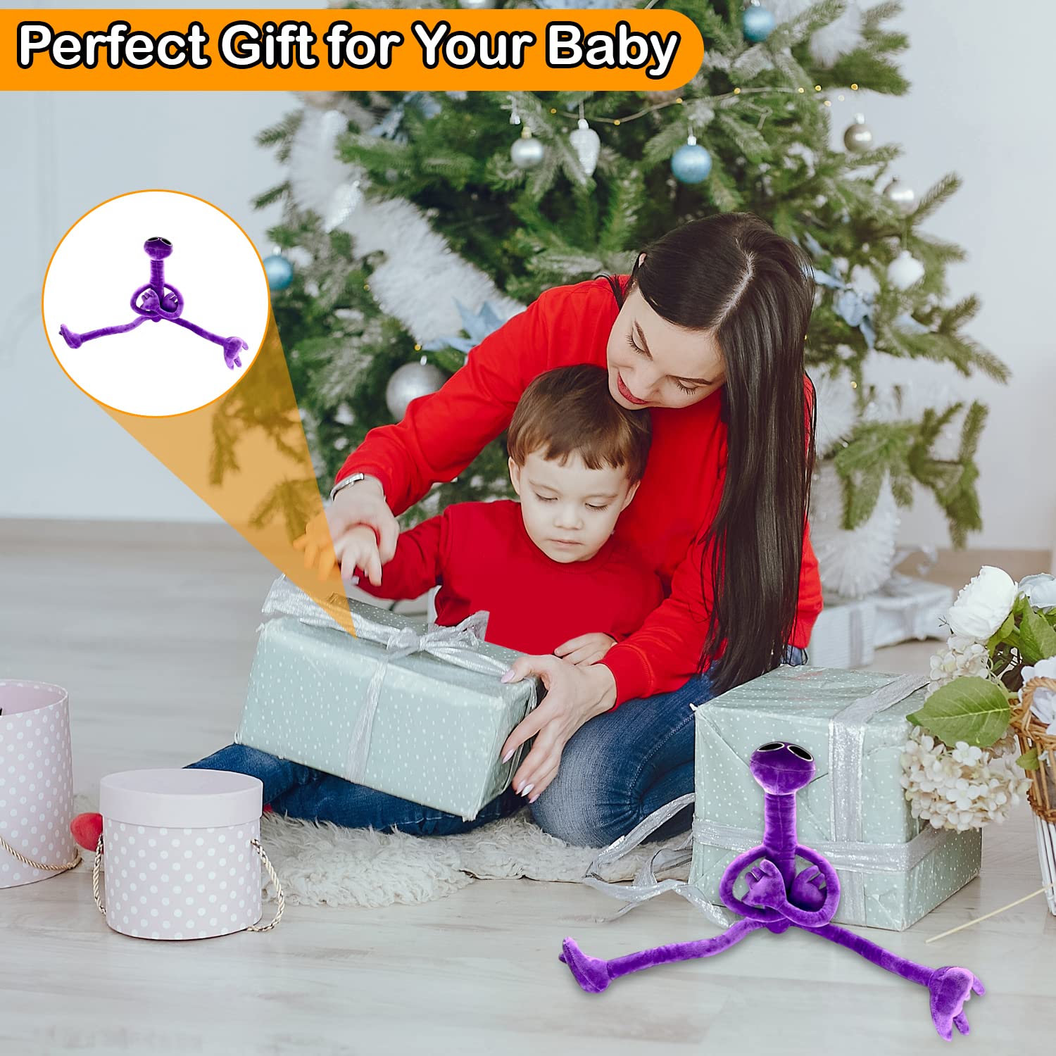 TwCare Purple Plush Toy for Kids Adults, Playing with Family, Soft Stuffed Animal Plushie Toys, Plushies Birthday Thanksgiving Christmas Festival