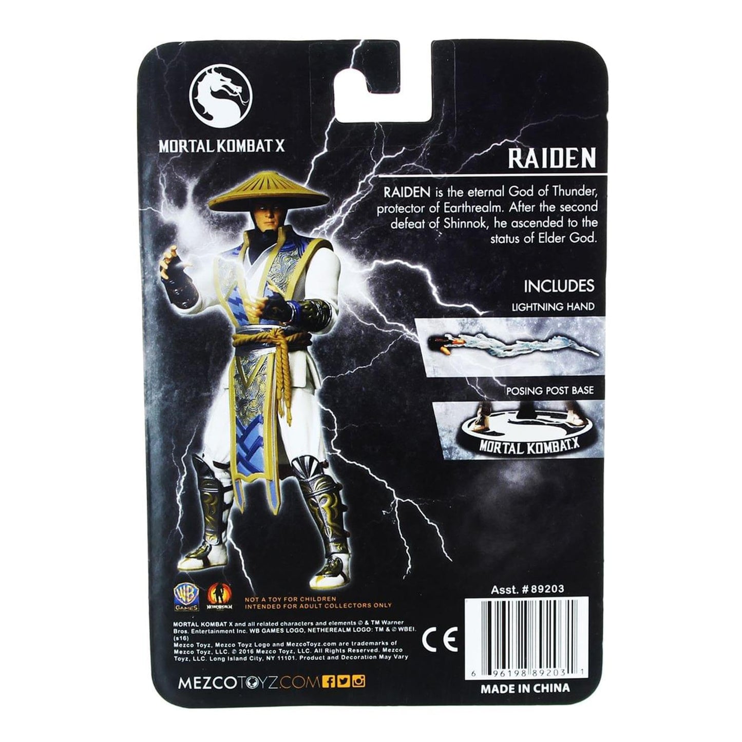 Mezco Mortal Kombat X Raiden 4-Inch Action Figure