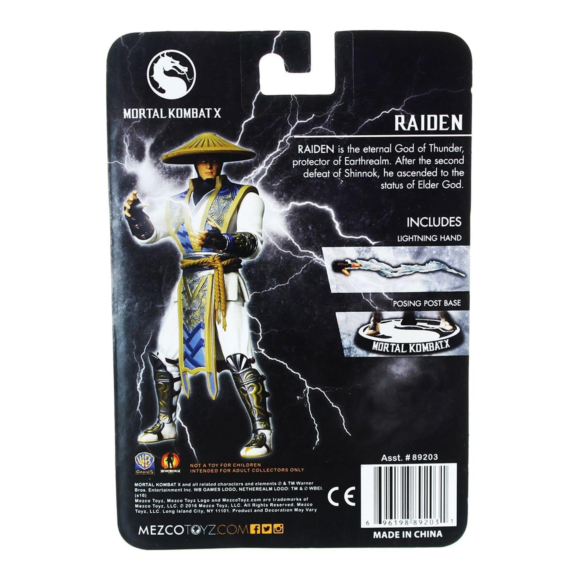 Mezco Mortal Kombat X Raiden 4-Inch Action Figure