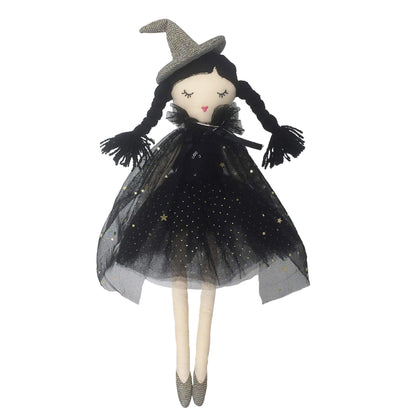 MON AMI Cassandra Witch Doll - 15” | Soft & Elegant Plush Doll for All Ages | Spooky, Cute Holiday & Halloween Decoration