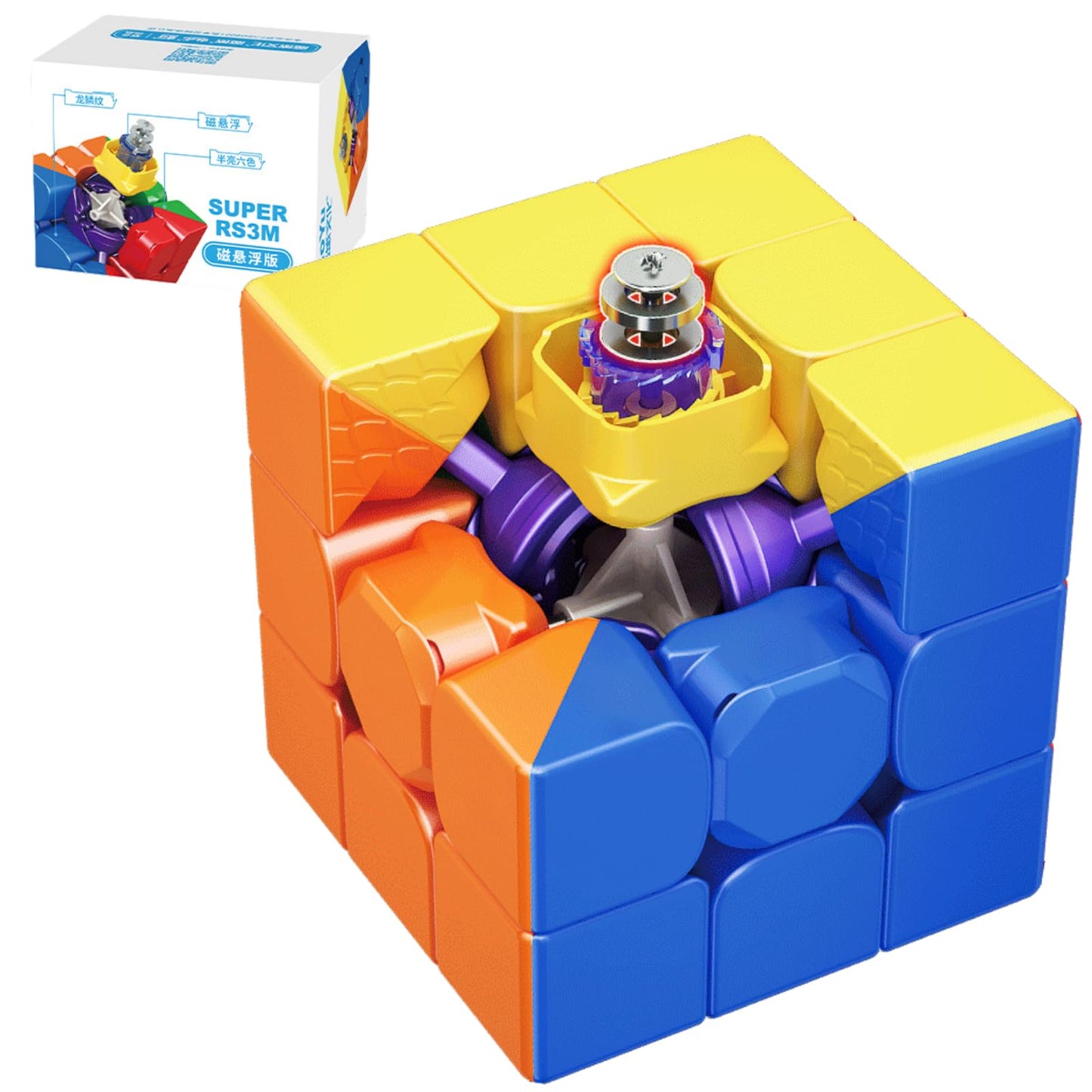 Bukefuno MoYu Super RS3M 2022 Maglev 3x3 Version Magnetic Speed Cube Stickerless MFJS Magic Puzzle 3x3x3 Cube Moyu 2022 Super RS3M Maglev Cubes