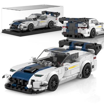 Mould King 27095 Viper ACR Speed Champion Technik Car Building Set & Acrylic Display Case, MOC Classic Race Cars Birthday Gifts for Adults/Teens