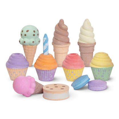 Melissa & Doug Ice Cream & Cake Chalk Set, 12-Piece Sidewalk Art Kit