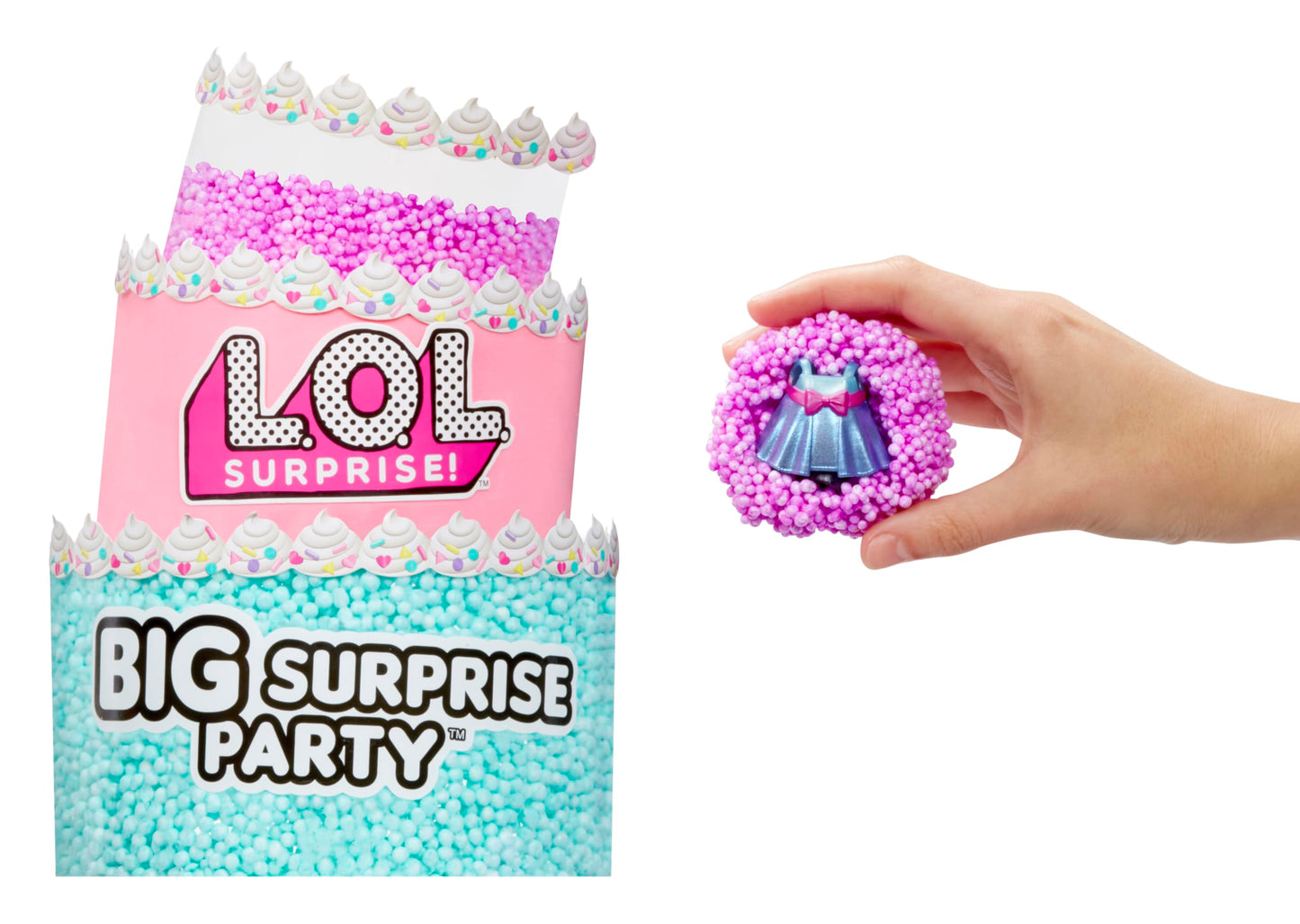 LOL Surprise Big Party With 4 Collectible Dolls, 40+ Surprises, 100 Value, 6 Unboxing Experiences, Fashions, Sand, Gel Crush, Shell Smash, Fluff