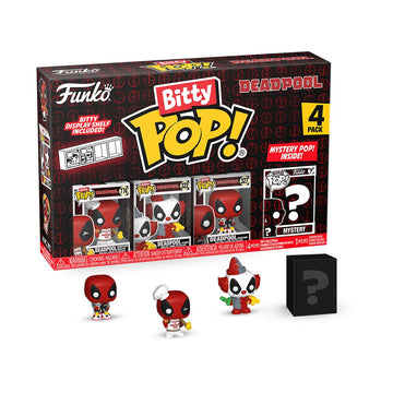 Funko Bitty POP! Deadpool - BBQ Master , 4-Pack and A Surprise Mystery Mini Figure - 0.9 Inch (2.2 Cm) Collectable - Stackable Display Shelf Included