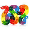 LovesTown Wooden Puzzles for Kids, Double Sided Snake Jigsaw with Alphabet & Numbers, Montessori Educational Toy for Toddlers, Chunky Animal Gift