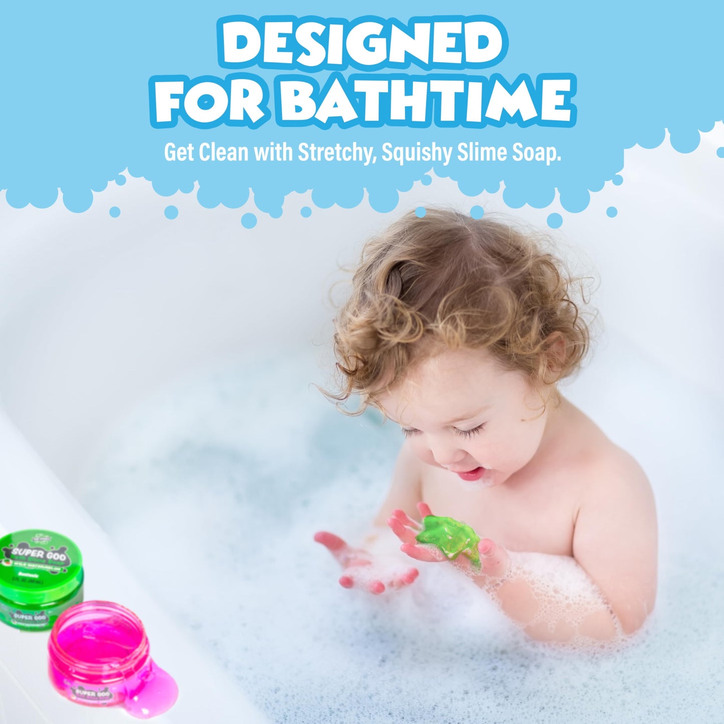 Tub Works® Super Goo Bath Slime™ Kids Soap Bath Toy, 6 Pack, Classic