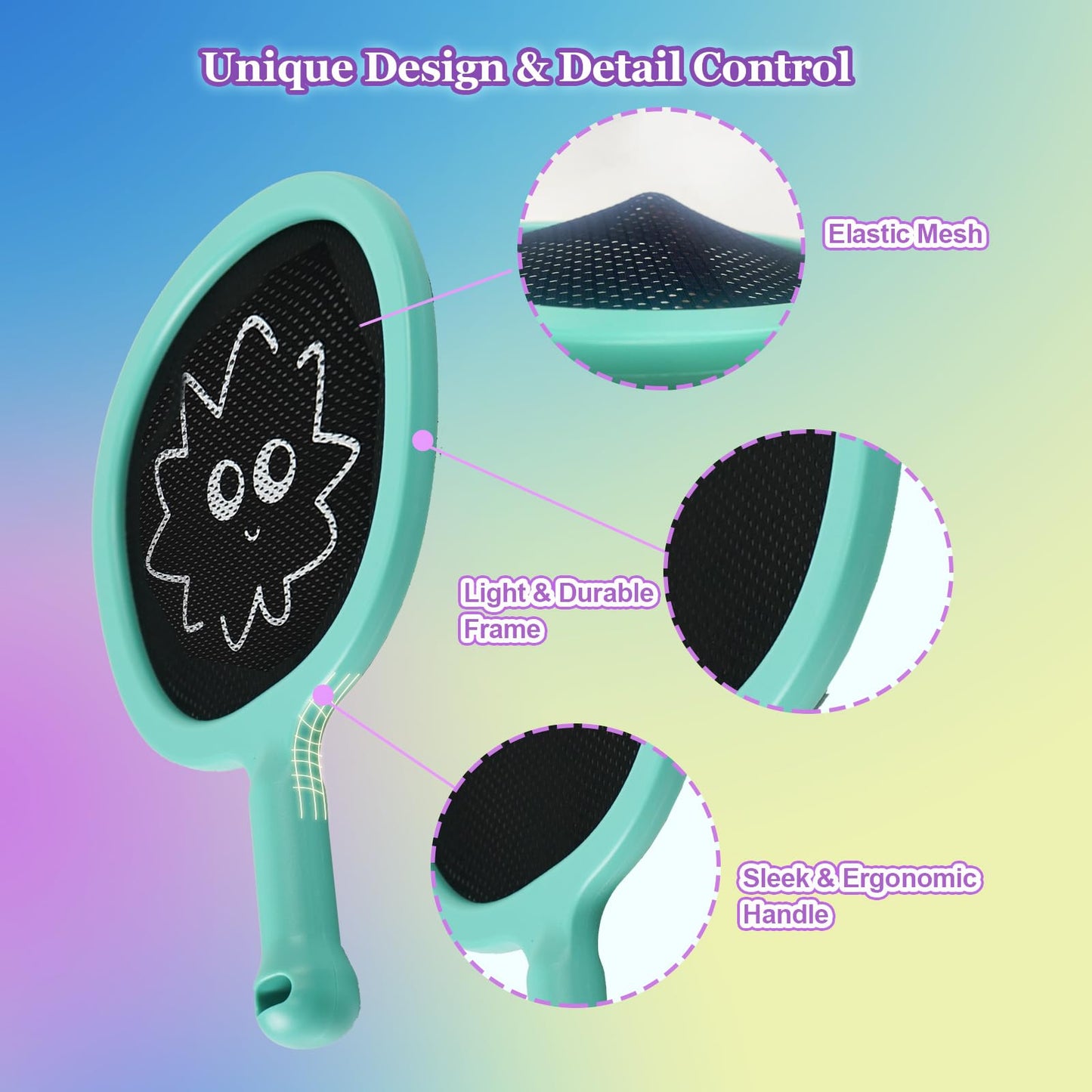 RORLAND Racquet Paddle Bouncy Ball Play Set for Kids Adults Family Activities Rackets, Indoor Outdoor Play Games,Children’s Pool Beach Sport