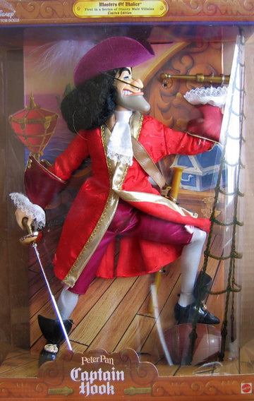 Peter Pan CAPTAIN HOOK Disney Collector Doll Limited Edition Masters Of Malice (1999)