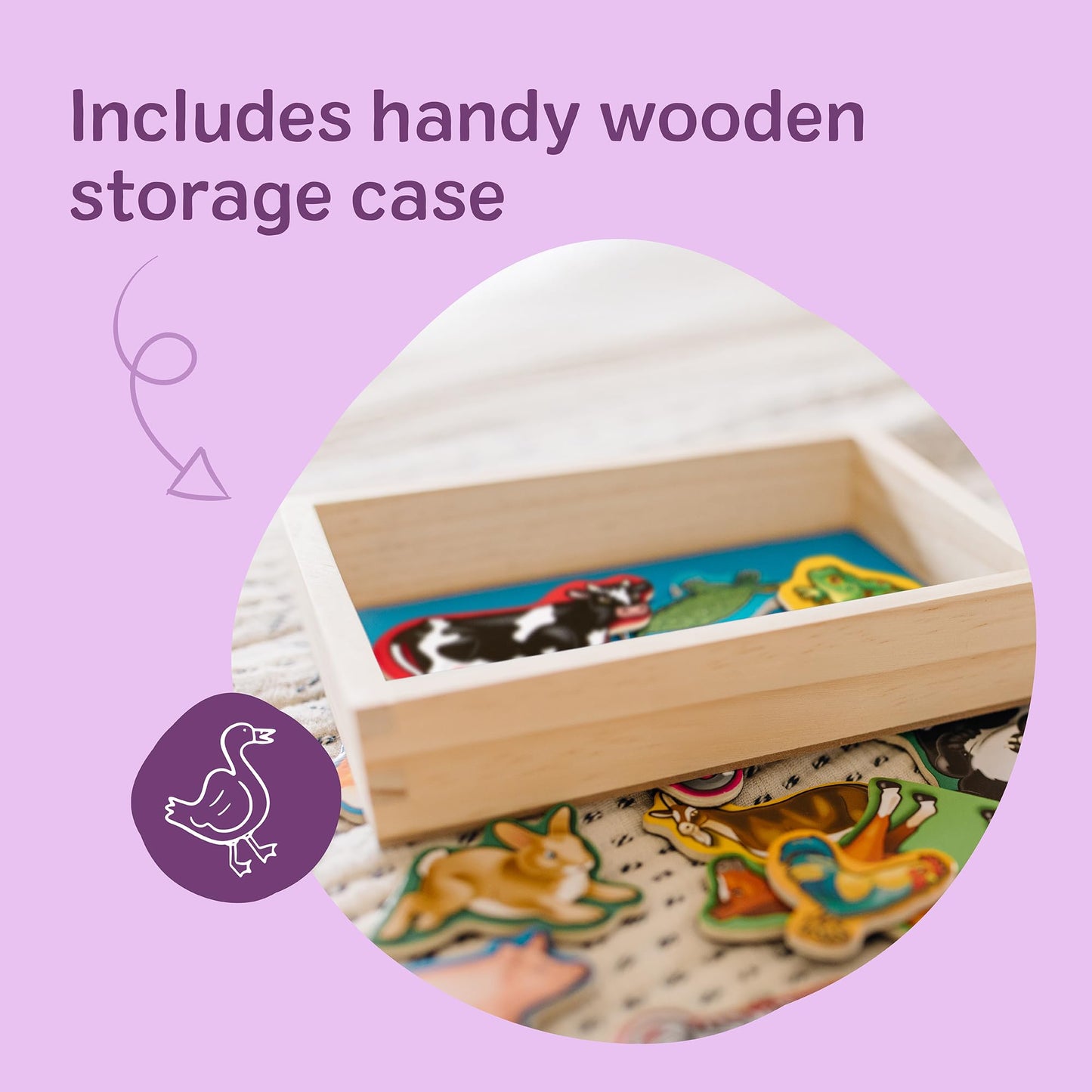 Melissa & Doug Wooden Animal Magnets Set (20 Pieces) - Farm, Zoo & Pet Fridge Magnets in Storage Box - Montessori Preschool Learning Toys for Toddlers