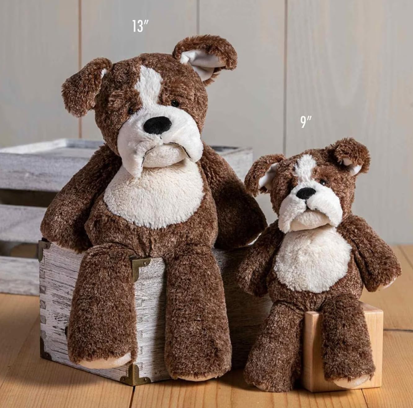 Mary Meyer Stuffed Animal Marshmallow Zoo Plush Soft Toy, 13-Inches, Bradley Bulldog