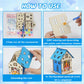 HABDJILTY 7 Pack Wooden Hanukkah Craft Kit Color You Own 3D Hanukkah House Chanukah Crafts for Christmas Classroom Activities Chanuka Art Projiect