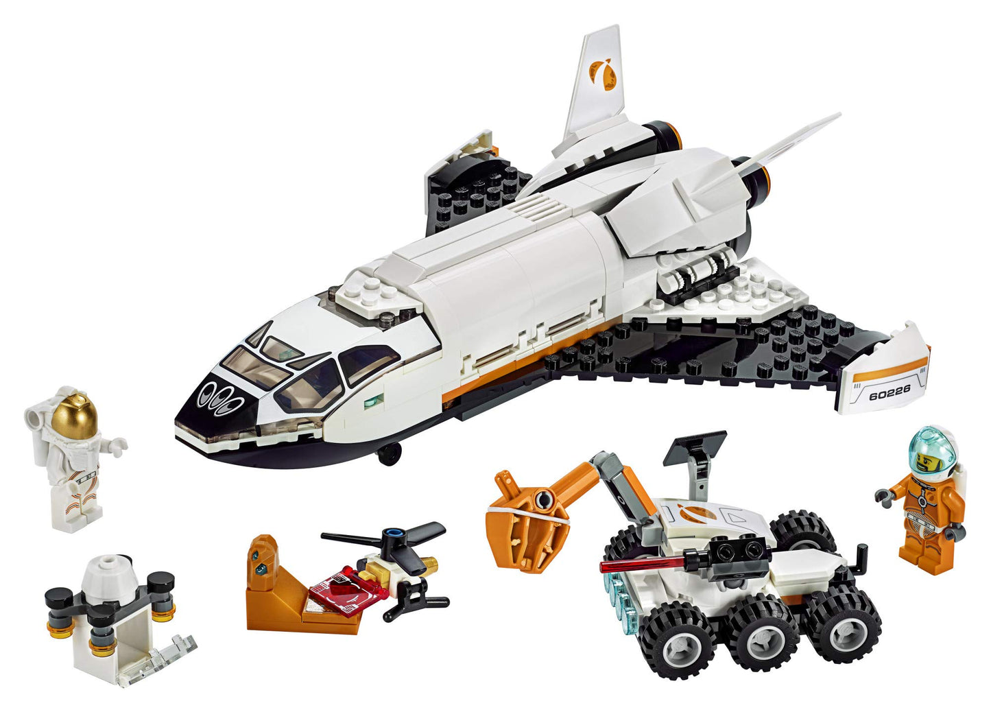 LEGO City Space Mars Research Shuttle 60226 Space Shuttle Toy Building Kit with Mars Rover and Astronaut Minifigures, Top STEM Toy for Boys and Girls
