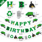 Bessmoso 3 Pcs Garbage Truck Birthday Decorations Trash Truck Birthday Banner Waste Management Recycling Rubbish Party Favors Parties Supplies