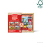Melissa & Doug 4‑in‑1 Wooden Vehicle Jigsaw Puzzle Set, 48 Pieces with Storage Box, Toddler Puzzle Toy for Kids Ages 3+- FSC Certified