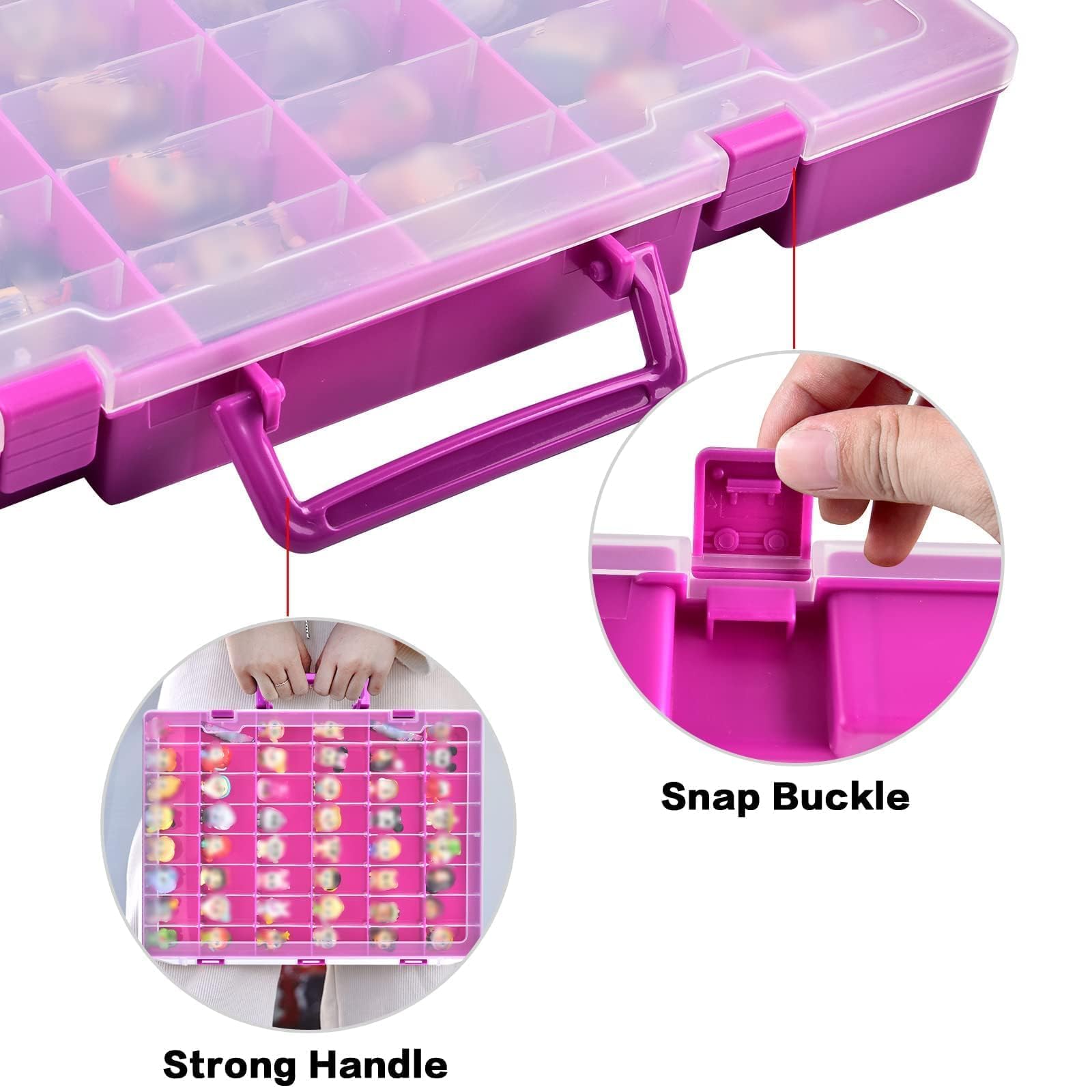 Display Case Compatible with Disney Doorables Collectible Mini Figures/ for MGA Entertainment Miniverse. Toys Storage Organizer Container for Multi