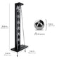 WE Games Shoot the Moon Game, Large 18 inches, Black Stained Solid Wood Board with Metal Ball and Rods, Retro Balancing Game for Family and Bar